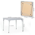 thumbnail image 2 of Homy Casa Gray Folding Table with Steel Frame Portable Durable, 2 of 6