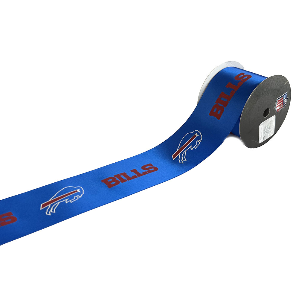 Bills Printed Ribbon 2 1/4"-Inch Width, 15 Foot Spool - USA Licensed Bows