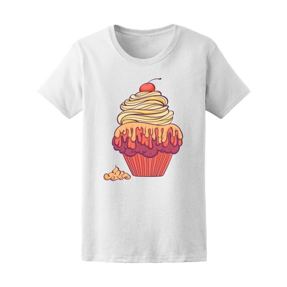 Cute Colorful Cupcake T-Shirt Women -Image by Shutterstock, Female XX-Large