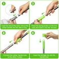 thumbnail image 2 of Non-Breakable Pooper Scooper, Dog Pooper Scooper Tray & Rake Set with Adjustable Stainless Steel Long Handle for Large Medium Small Dogs (Green), 2 of 7