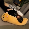 thumbnail image 4 of 25-100cm nuevo gato suave gigante de felpa almohada para dormir cojín Kawaii blanco negro marrón gato juguetes de peluche suaves niños niñas regalo, 4 of 5
