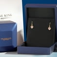 thumbnail image 5 of Gem Stone King 14K Yellow Gold Morganite Peach Zirconia Earrings for Women | 0.88 Cttw | Gemstone Birthstone | Heart Shape 5MM, 5 of 6