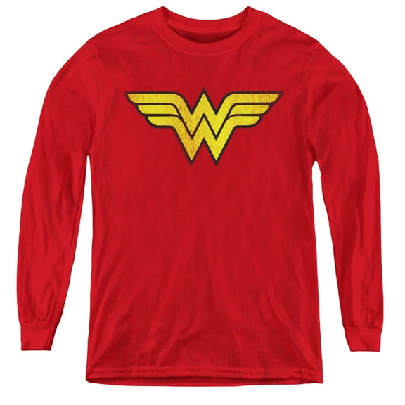 Dc - Wonder Woman Logo Dist - Youth Long Sleeve Shirt - Large