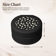 thumbnail image 2 of Yiaed Daisies Flowers Print Travel Jewelry Case Bridesmaid Gift Boxes Jewelry Travel Organizer Small Round Jewelry Box Mini Storage-Black, 2 of 7