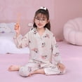 thumbnail image 1 of Pijama de Anime Sanrio Cinnamoroll Kuromi My Melody para niños, cárdigan informal de manga larga con cuello vuelto, ropa de dormir para niñas, primavera y verano, 1 of 4