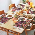 thumbnail image 2 of Pioneer Flower Floral Print Pattern Summer Placemats Table Placemats Set Of 4-Linen Kitchen Washable Placemats Table Mats 12x18 Inch Non-Slip Heat Resistant, 2 of 5