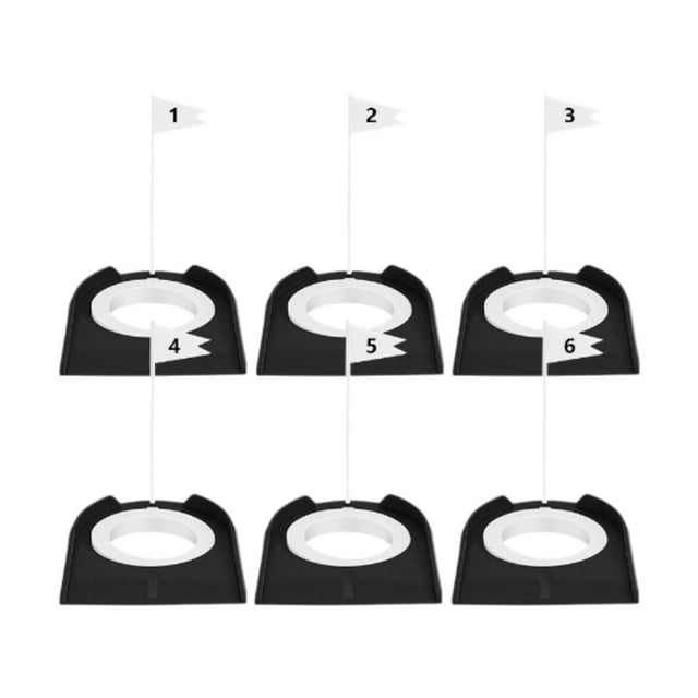 Tazas para Putting de Golf, banderas, ejercicio, taza ligera para hoyos de Golf, entrenamiento de Putting de Golf 6 piezas