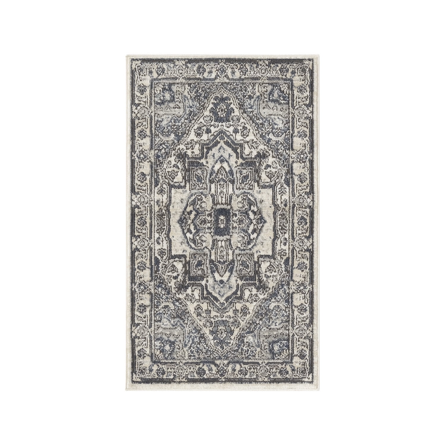 Nourison Concerto 2'2" x 3'9" Ivory Navy Vintage Indoor Rug