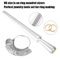 thumbnail image 1 of UK Size Metal Ring Sizer Jewelry Measuring Tool Ring Mandrel Stick with Finger Gauge for Wedding Class Wide, 1 of 7