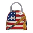 thumbnail image 1 of Fotbe American Flag And Baseball Bolsa de Almuerzo con Estampado, Lonchera Aislada, Contenedor de Comida Reutilizable Tipo Cooler a Prueba de Fugas, 1 of 6