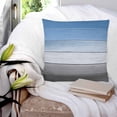 thumbnail image 3 of Pillow Covers 16x16 Set of 2, Blue Gray Throw Pillow Covers Decorative Couch Cushion Cover, Vintage Farmhouse Gradient Wooden Grain Art Microfiber Soft Square Pillowcases for Bedroom Living Room Sofa, 3 of 7