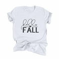 thumbnail image 1 of Hauts à Manches Courtes pour Femmes T-Shirt Décontracté à Imprimé de l\'Action de Grâce pour Femmes, 1 of 6