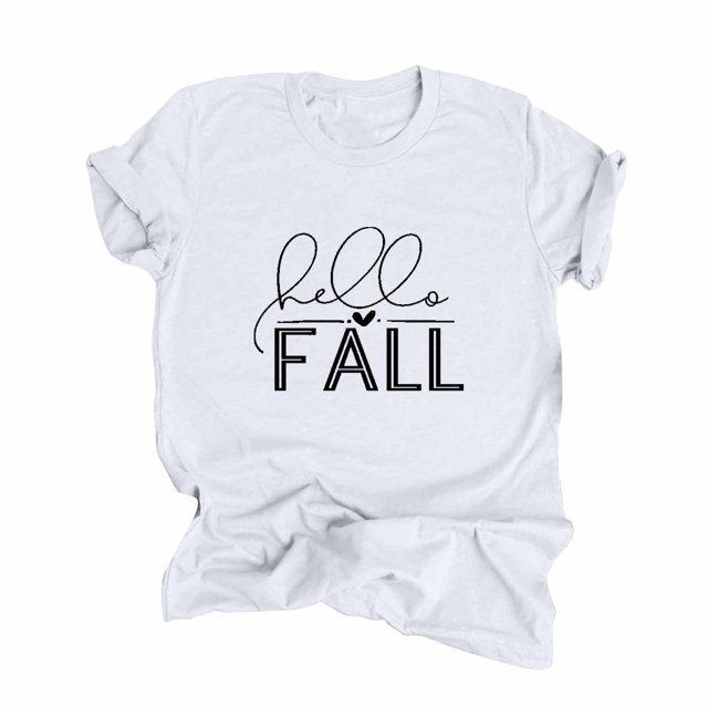 Hauts à Manches Courtes pour Femmes T-Shirt Décontracté à Imprimé de l\'Action de Grâce pour Femmes