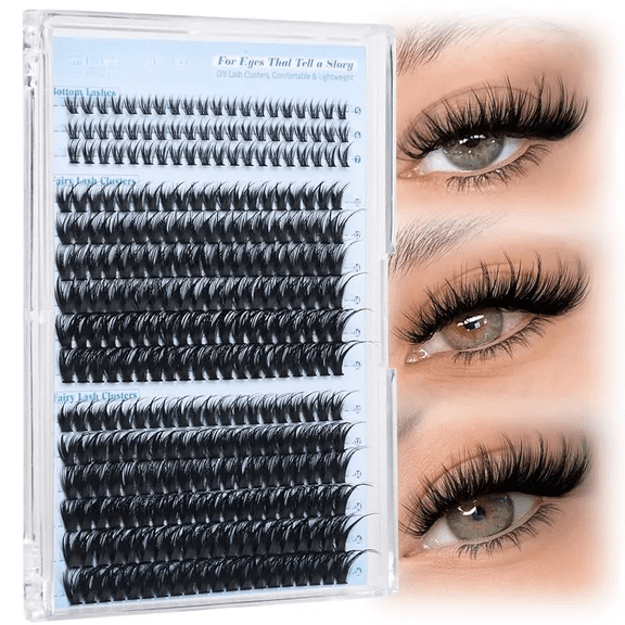 Lash Clusters with Spikes 180D 200D Eyelash Clusters Volume Cluster Eyelash Extensions D Thick Cluster Lashes 12-22mm DIY Lash Extension Salon Look Individual Lashes by Lanflower