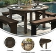thumbnail image 4 of Flash Furniture HERCULES 60" Round Wooden Farmhouse Folding Table Mahogany (XAF60RDMG), 4 of 16