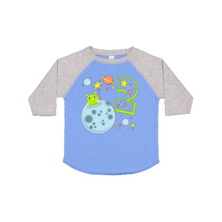 

Inktastic Cute Second Birthday Alien in Space Gift Toddler Boy or Toddler Girl T-Shirt