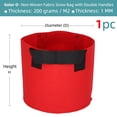 thumbnail image 1 of RBCFHl 1-20Gallon 15 Colors Garden Grow Bag w/ Handles Indoor Outdoor Fabric Aeration Plant Pot Container Flower Vegetable Pouch10Gallon (D40xH30cm) He Qiyong unisex, 1 of 2