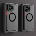 thumbnail image 2 of Luxury Matte Armor Case with Magnetic Wireless Charging Compatibility for iPhone 11/12/13/14/15 Pro Max Mini Plus XS Max XR X, Shockproof Protective Phone Cover, 2 of 5