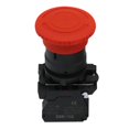thumbnail image 1 of 22 mm Parada cabeza en apariencia de hongo Botón pulsador Plástico impermeable SB5-AS542 Yotijar  Interruptor de botón a prueba de agua, 1 of 8