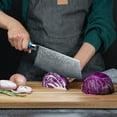 thumbnail image 3 of 7-Piece Damascus Steel Kitchen Knife Set - Tsunami Collection - 67-Layer Japanese VG10 Steel - Chef's Knife, Cleaver Knife, Bread Knife, & More…, 3 of 9