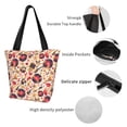 thumbnail image 4 of Disketp gold Skull Guitar record for Women’s Casual Shoulder Tote Bag Cross-body Handbags for Shopping, Travel and Daily Use, 4 of 6