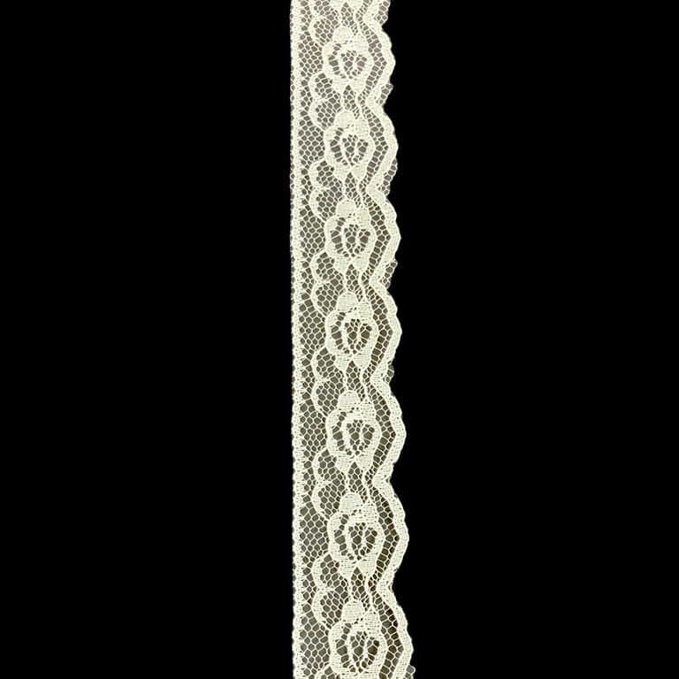 Simplicity Trim, Ivory 1 1/4 inch Rose Lace Trim Great for Apparel, Home  Decorating, and Crafts, 3 Yards, 1 Each