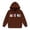 Coffee, variant on Little Girl Long Sleeve Hooded Sweatshirt Letter Printed with Pocket Pullovers Tops Size 6-7T ,Black
