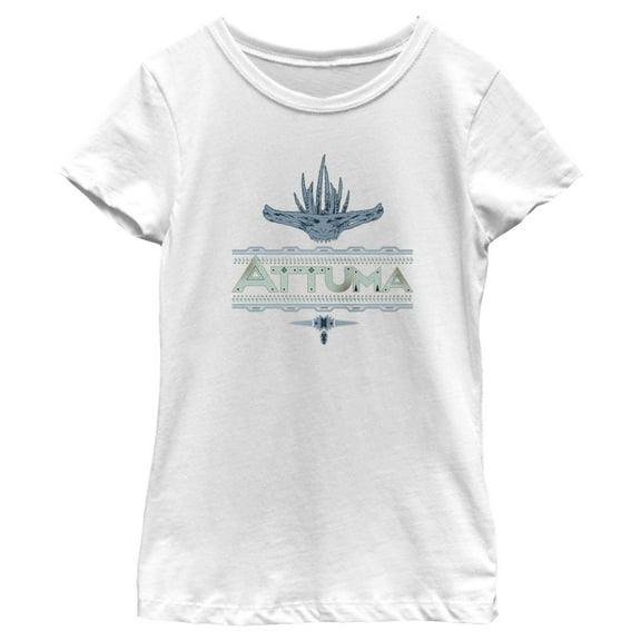 Girl's Black Panther: Wakanda Forever Attuma Logo Graphic Tee White X Small