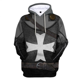 thumbnail image 3 of Sudadera con capucha con estampado 3D de caballero templario medieval para hombre, disfraz divertido de cosplay, ropa de calle, sudaderas con capucha de uniforme a la moda, 3 of 5