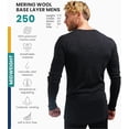 thumbnail image 2 of 𝗕𝗥𝗘𝗔𝗧𝗛𝗔𝗕𝗟𝗘 Merino.tech Men’s Midweight Merino Wool Thermal Long Sleeve Shirt with Hiking Socks, 2 of 9