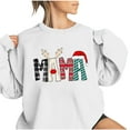 thumbnail image 2 of Agifergs Chandail à Capuchon pour Femmes 2025, Haut de Mode Coloré de Noël à Col Rond pour Femmes, Chandails à Manches Longues, 2 of 4