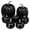 Black, variant on 7PC Halloween Pumpkin Decor Set - Artificial Black Pumpkin Figurines Assorted Rustic Foam Pumpkins for Fall, Halloween Thanksgiving,Festive Autumn Decorations, Black Pumpkin Ornaments(Black)