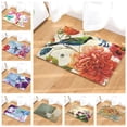 thumbnail image 2 of Retro Flower Printed Kitchen Mats Anti-slip Rubber Tapete Gift Living Room Balcony Bathroom Carpet Doormats In The Hallway, 2 of 6