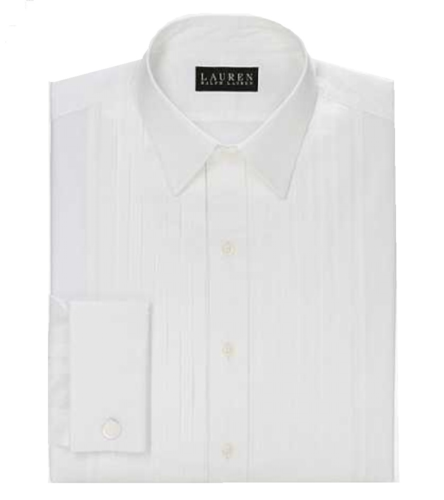 Ralph Lauren NEW White Mens Size 17 1/2 Pleated Tuxedo Shirt