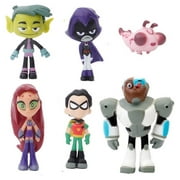 Set 6 Teen Titans Go Action Figures 2" Toy Cake Toppers