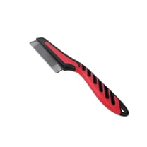 ACDANC Flea Comb with Rubber Handle, Flea and Tick Comb for Dogs & Cats, Dog Hair Comb Double-Row Cat Flea Combs, Tick Removal Pet Grooming Supplies