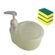 thumbnail image 2 of Dispensador de jabón de cocina, apto para lavavajillas, prácticos utensilios de cocina y 3 esponjas, dispensador con bomba de jabón para el hogar y la Amarillo, 2 of 9