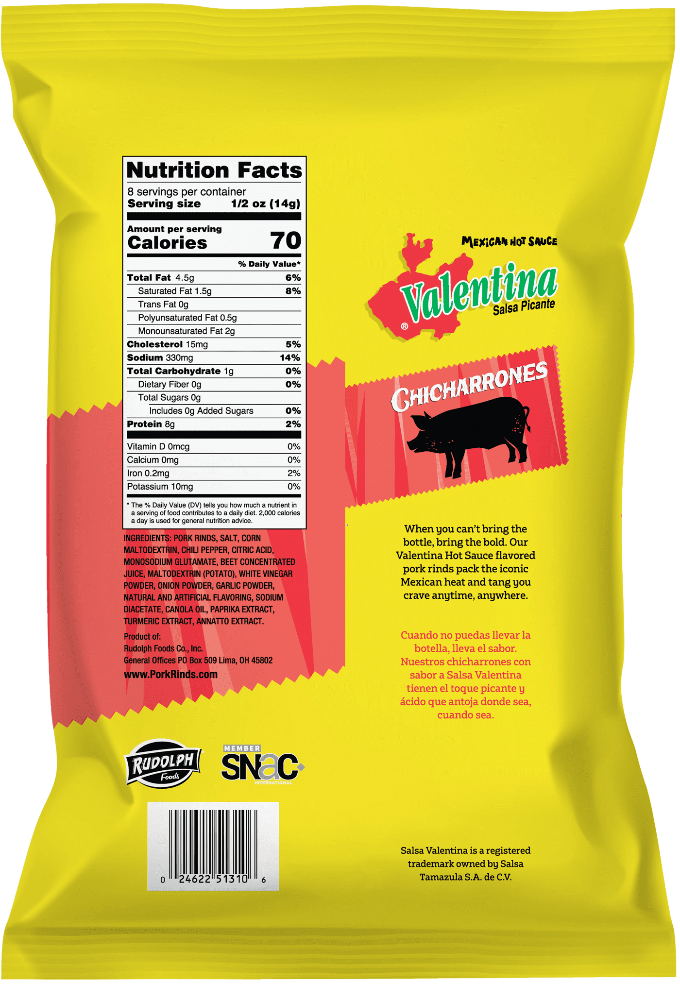 Valentina's Pork Rinds 4oz