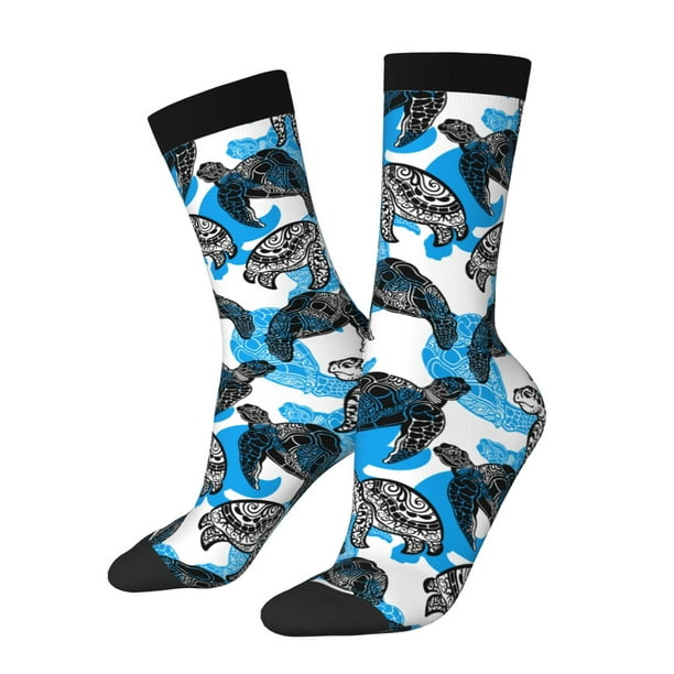 Balery Sea Animal Calcetas Largas con Estampado para Hombre y Mujer – Suaves y Transpirables, Talla Única (US 5-11)