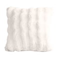 thumbnail image 6 of Pack of 2 Thick Plush Throw Pillow Covers Fluffy Wave Faux Fur Decorative Cushion Covers Soft Wool Pillowcase for Sofa Couch Livingroom 18x18 Inch White, 6 of 7