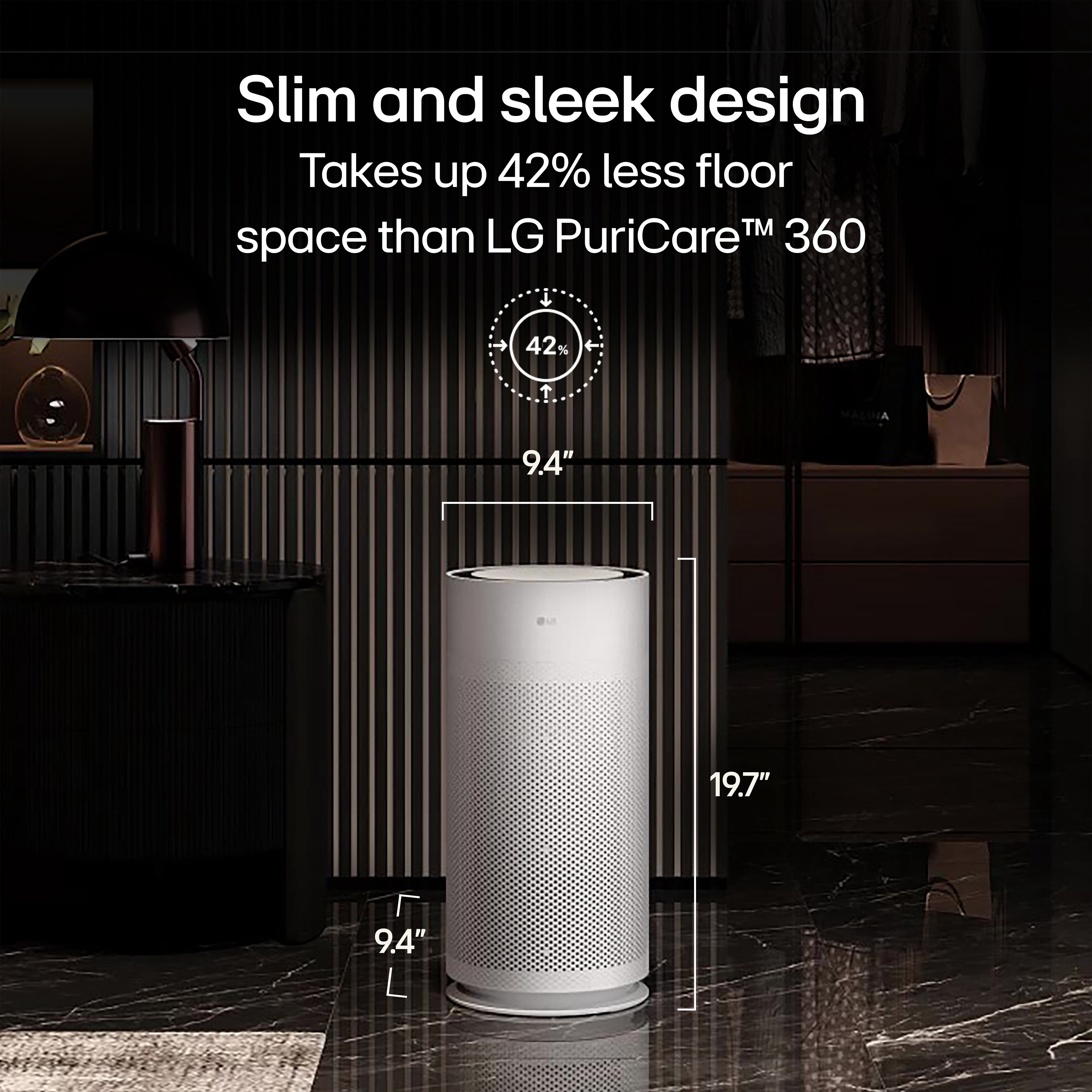 LG PuriCare™ AeroHit True HEPA Up to 1000 Sq Ft Smart Air Purifier with Wi-Fi & Air Quality Monitor