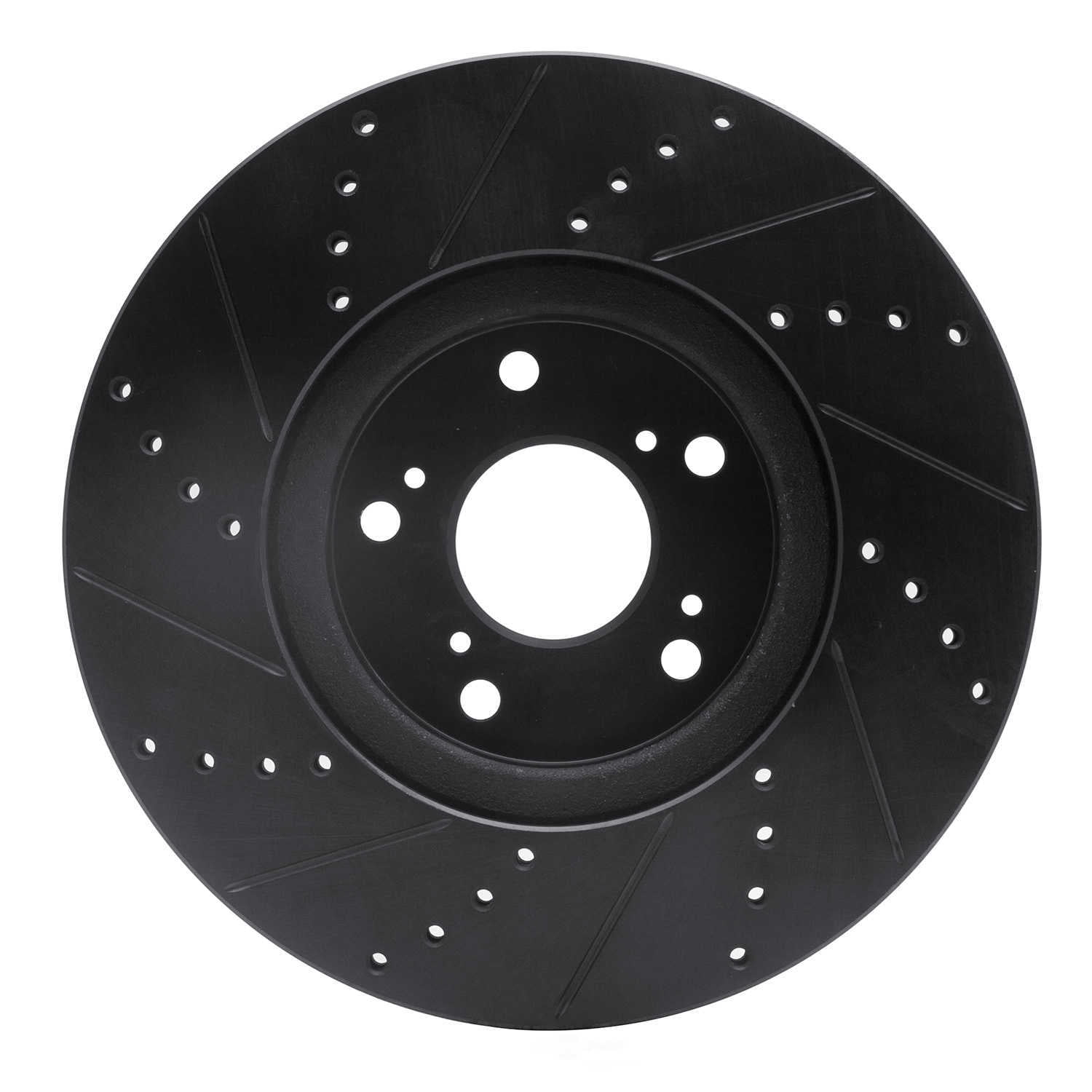 Dynamic Friction Company 633-58020R DFC Brake Rotor - Drilled And Slotted - Black