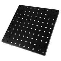 USHOBE 1Pack Desk Wall Organizer Black Plastic Pegboard Panels 25.00X25.00X1.50CM for Workbench Use