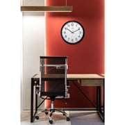 Infinity Instruments Obsidian Black Transitional Analog Display Wall Clock