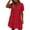 Red, variant on Fashion Oversize Beach Dresses for Womens 2026 Summer Solid Short Sleeve V-Neck Lace Lightweight Maxi Wedding Guest Dresses