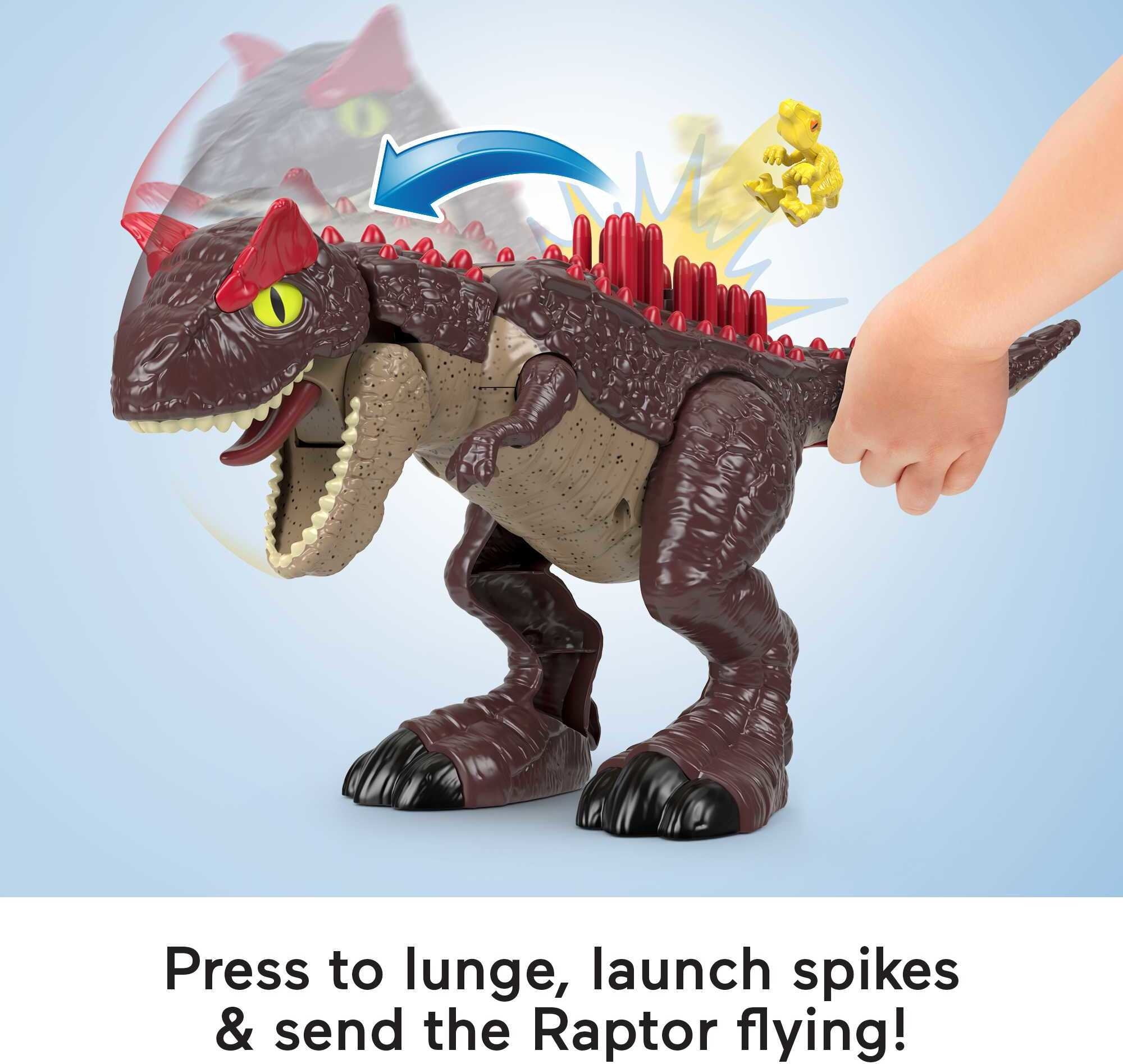 Imaginext Jurassic World Carnotaurus Dinosaur Toy with Spike Strike Action, 2-Piece Preschool Toys
