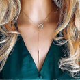 thumbnail image 5 of Collar tipo lariat para mujer, delicados collares largos de oro, collar con colgante de corazón, perla y circonita cúbica chapado en oro de 14k, collar sencillo de oro con colgante en forma de gota., 5 of 5
