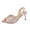 Summer Shoes # Pink, variant on Summer Shoes for Women Open Toe Stiletto Heel Slingback Pumps Scalloped Edge Front Band Sparkly Rhinestone Embellishments Elastic Back Strap Dressy Evening Prom Wedding Footwear