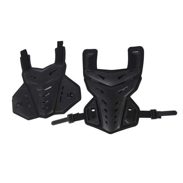 Motocross Body Guard Vest, Comfortable Black Adjustable Size Motocross Chest Armor Dual Protection PE Shell for Skiing for Off Road Racing