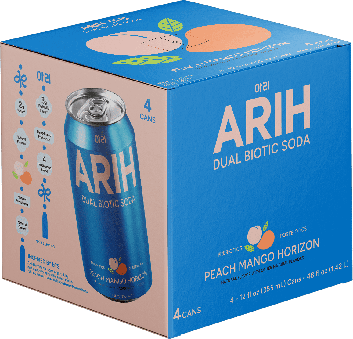 ARIH BTS' Choice Dual Biotic Soda Bundle, Multiple Flavors, 16 cans